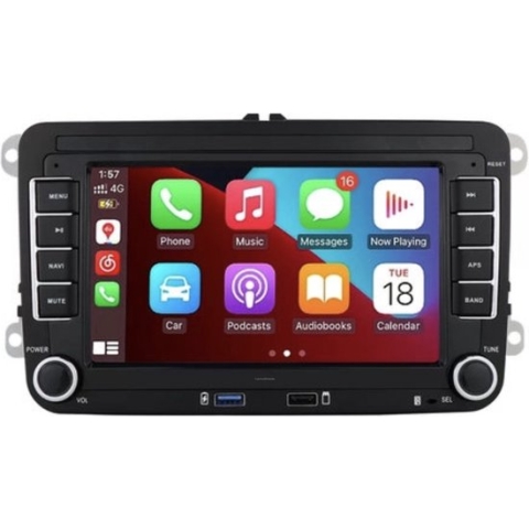 Multimedia Autoradio Android 12 Voor VW Polo/Golf/Seat/Skoda 2003-2015 CarPlay/Auto/WiFi/RDS/GPS/DSP/NAV
