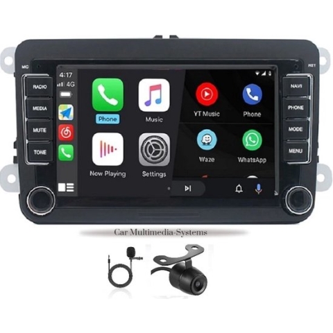 Rns510 draadloos Carplay - Android auto - Geschikt voor Volkswagen - Autoradio met bluetooth - Android 11 - Camera