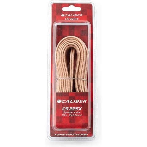 Caliber Luidsprekerkabel - Speakerkabel 2x2,5mm - 10 meter Speakerdraad - Transparant (CS225X)