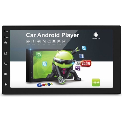 Universele Autoradio met Bluetooth, USB & Youtube - Navigatie - Handsfree Radio - Android met Google Play -7 inch HD Touchscreen - GRATIS Achteruitrijcamera