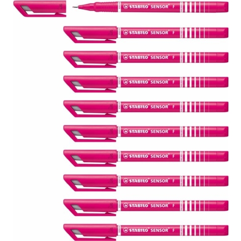 STABILO SENSOR - Fineliner 0,3 mm - Roze - Doos 10 stuks
