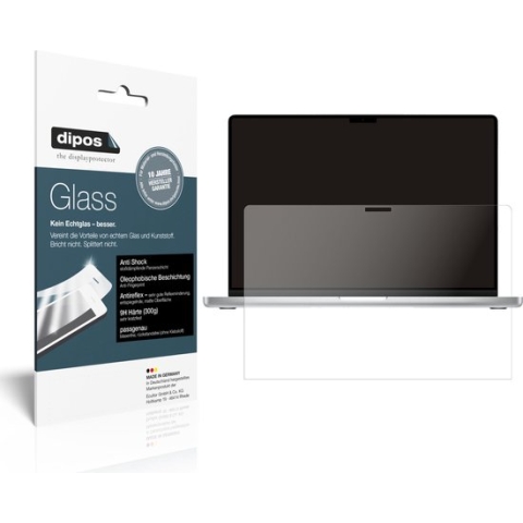 dipos I 2x Pantserfolie mat compatibel met Apple MacBook Pro 16 inch (2021) Beschermfolie 9H screen-protector