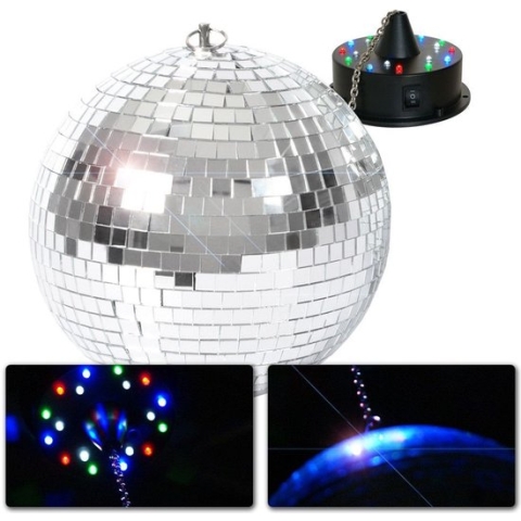 Discobal - BeamZ discobol 30cm inclusief motor met LED verlichting