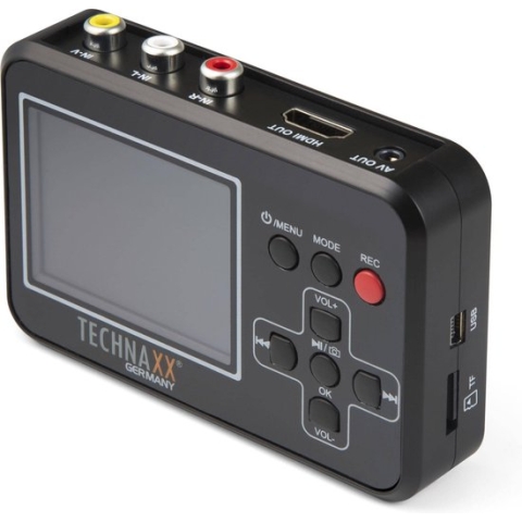 Technaxx TX-182 Retro Video Digitizer - Video naar PC/TV - HDMI - MicroSD - Zwart