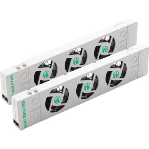Heatbooster Radiator Ventilator Double-set – Universeel - Geschikt voor standaard, smalle en enkelplaats radiatoren en convectoren - Magnetisch -  Geruisloos - Ultrazuinig
