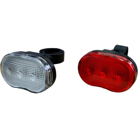 DULA Fietslamp set Wit - Rood - Fietslampjes - Fietsverlichting - Voor en Achter - 1 set