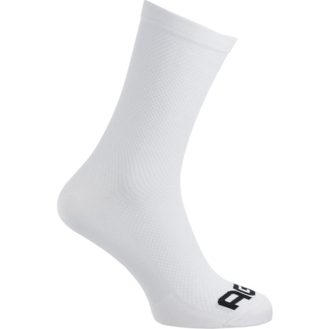 AGU Solid Fietssokken - Wit - L/XL - 22 cm hoog