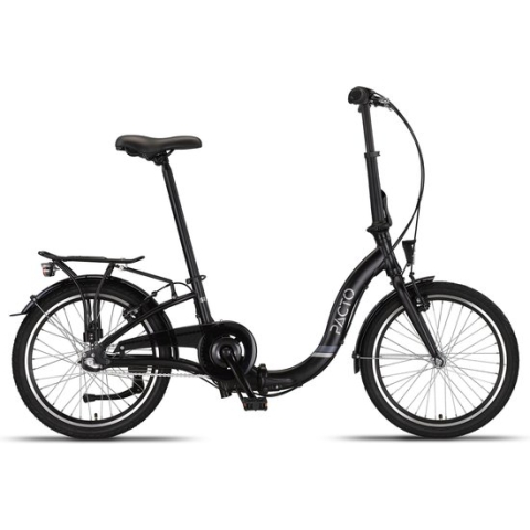 PACTO SEVEN FOLDING BIKE BLACK 3v VOUWFIETS PLOOIFIETS LAGE INSTAP FIETS ALUMINIUM