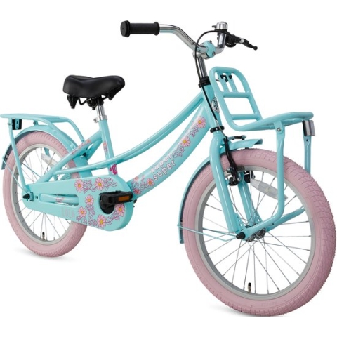 Supersuper Lola - Kinderfiets - Meisjesfiets - 18 inch - Mint/Roze
