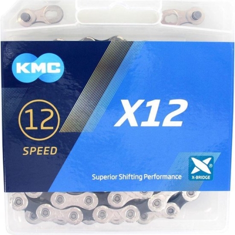 KMC - X12 Ketting Zilver / Zwart 126L