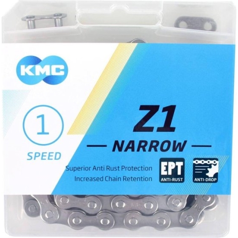 Kmc Ketting Z1 Smal 1/2 X 3/32 Inch 112s Single Speed Zilver