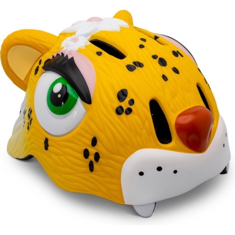 Crazy Safety - Kinderfietshelm - Gele Luipaard - S/M - 49-55 cm verstelbaar