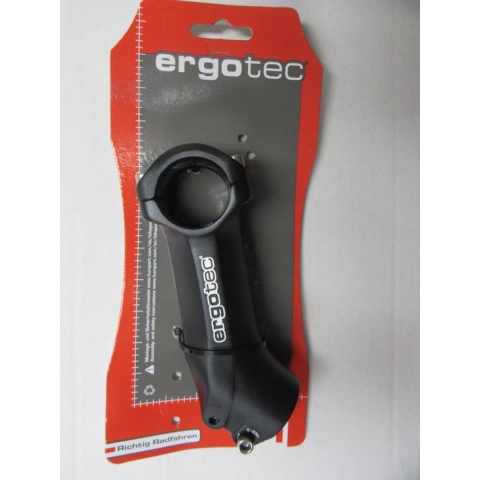 Stuurpen Ahead Ergotec Lengte 90 Mm, Hoek 45°, Zwart Gezandstraald, Effect. Lengte: 60 Mm, Effect.
