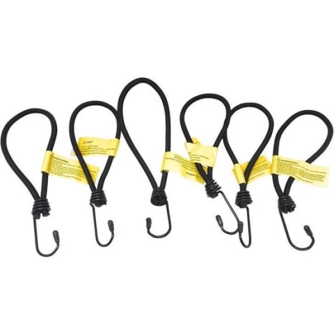 Spanelastiek met haak 6 stuks - Spanners voor spandoek / afdekzeil / netten