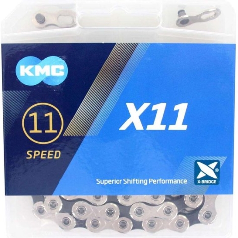 KMC - X11 Ketting Zilver / Zwart 118L