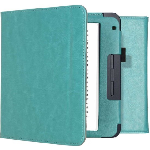 Kobo Libra 2 E-reader Hoesje - Kobo Libra 2 Cover - iMoshion Vegan Leather Bookcase - Ook geschikt voor Tolino Vision 6 - Lichtblauw