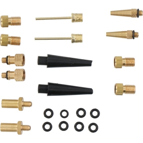 Dunlop Set Verloopnippels Fietspomp - 14 Stuks - Adapter Fietsventiel - Ballenpomp - Universeel