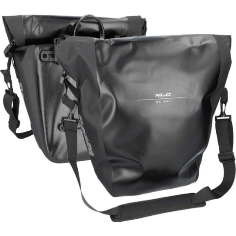 XLC Enkele Fietstassenset - Achterdrager - Zwart - 2x 19.2 Liter - Zwart - BA-W41