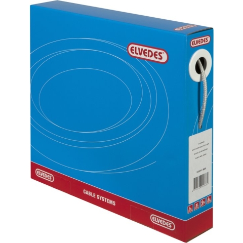 Schakel buitenkabel Elvedes met voering 30 meter / Ø5,0mm gevlochten zilver (30 meter in doos)