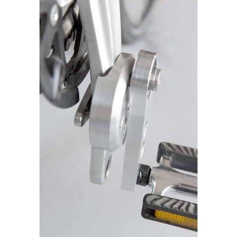 Fom Rom-pedaal Excentrische Crank Rechts Alu. Zilver