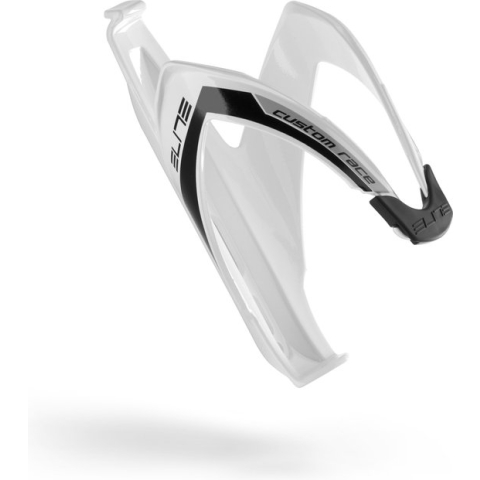 ELITE Bidonhouder Custom Race Glossy White - Black Logo