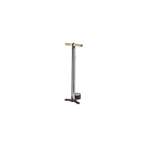 Lezyne Alloy Floor Drive Vloerpomp – Vloerpomp – Extra lang – 15 bar maximale druk – Manometer – 8,9cm – Stevige slang – Staande pomp – Zilver