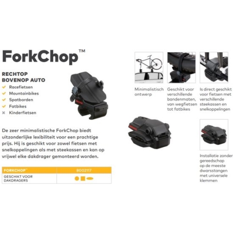 Tesla Model 3 S X en Y ForkChop Voorvork Dak Fietsendrager Fietsdrager 2 electrische fietsen Auto Fietsendragers Accessoires