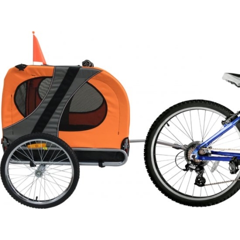 Hondenfietskar large Oranje/grijs tot 40 KG gewicht dragen