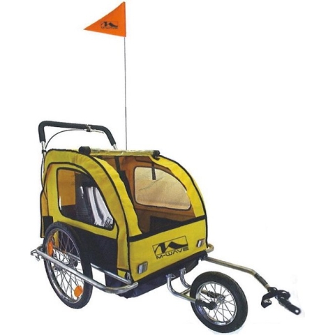 M-wave Carry All 3 in 1 - Fietskar - 20 inch Wielmaat - Geel
