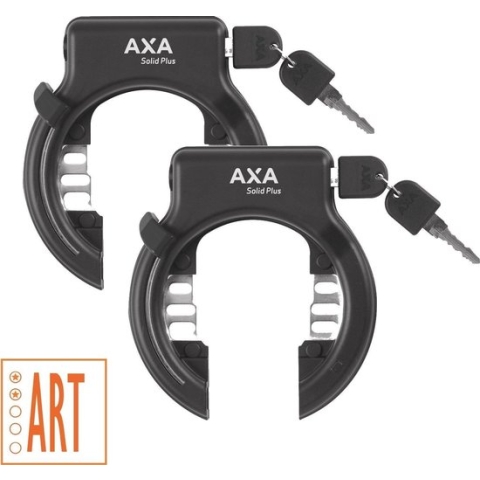 Axa Solid Plus Ringslot - ART2 - Zwart - 2 Stuks - Multipack