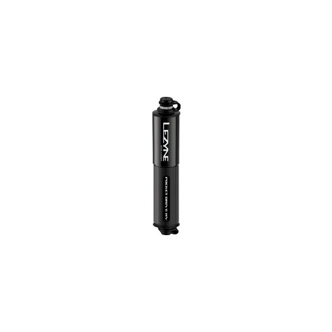 Lezyne Pocket Drive HV Loaded - Handpomp - Fietspomp - Tot 6.2 bar - ABS Flex Hose - Presta en Schrader ventielen - Aluminium - Zwart