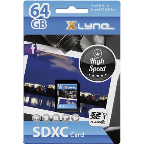 Xlyne 7364000 SDXC-kaart 64 GB Class 10, UHS-I