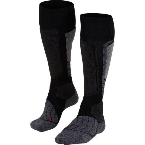 FALKE SK1 Comfort Skiën anti blaren, anti zweet merino wol zijde wintersportsokken dames zwart - Maat 39-40
