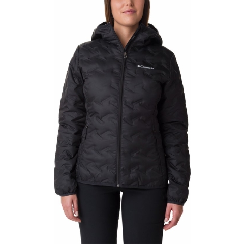 Columbia Delta Ridge - Puffer Jas Dames – Outdoor Jas – Tussenjas met Capuchon – Gewatteerde Donsjas - Lichtgewicht - Black