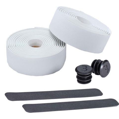 BBB Cycling RaceRibbon Stuurtape - Antislip - Stuurlint Racefiets - Stretch Materiaal - Wit - 2 Rollen - BHT-01