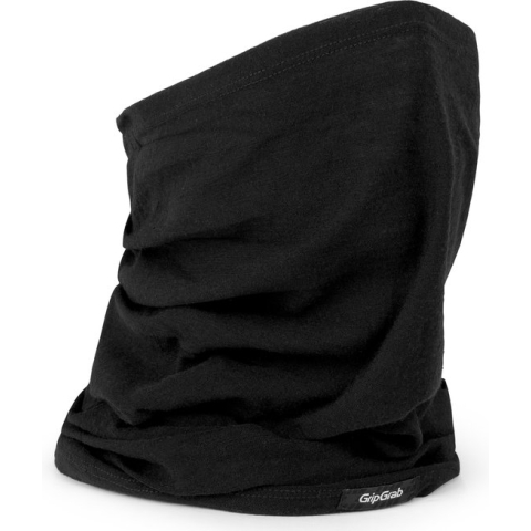 GripGrab - Multifunctional Merino Nek Warmer Wielersport Fiets Loop Sjaal - Zwart - Unisex - Maat One Size