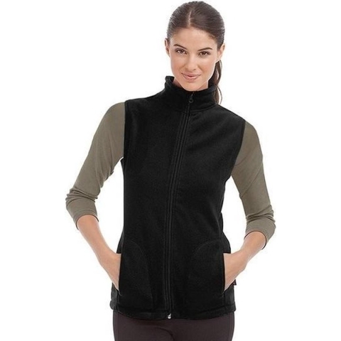 Fleece bodywarmer zwart voor dames L (40)