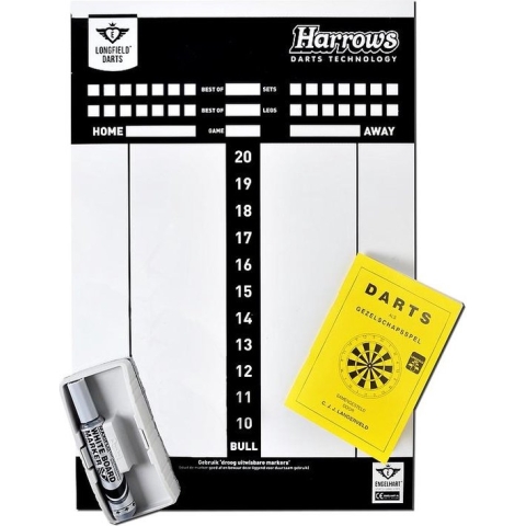 Scorebord met spelregels, Maxiflo stift en wisser