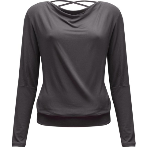 Yoga-longsleeve vloeiende shakti "ala" - stonehenge M Loungewear shirt YOGISTAR