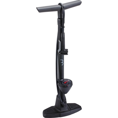 BBB Cycling AirWave Fietspomp met Drukmeter - Fiets Pomp Racefiets en Mountainbike - Voetpomp Fiets 9 Bar - Zwart - BFP-20