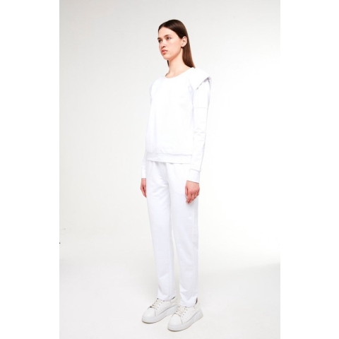 WB Comfy Dames Joggingbroek Wit - L