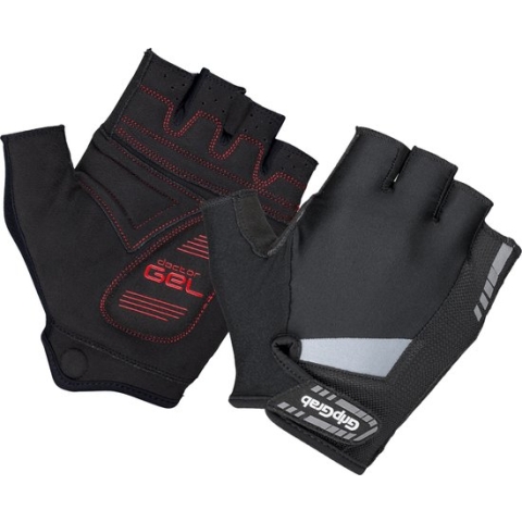 GripGrab - SuperGel Padded Korte Vinger Zomer Fietshandschoenen - Zwart - Unisex - Maat M