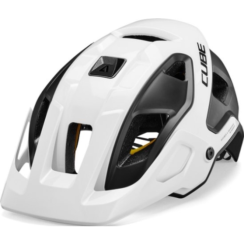 CUBE Fietshelm Strover - Endurohelm - MIPS - 14 Ventilatiegaten - EPS - M - 52-57 cm - Wit