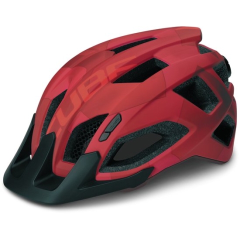 CUBE Fietshelm Pathos - Mountainbikehelm - 15 Ventilatiegaten - SNAP 360 Fit System - X-Lock-Montage - M - 52-57 cm - Rood