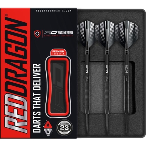 RED DRAGON - Razor Edge Black: Steeltip Tungsten Dartpijlen Professioneel - 23 gram