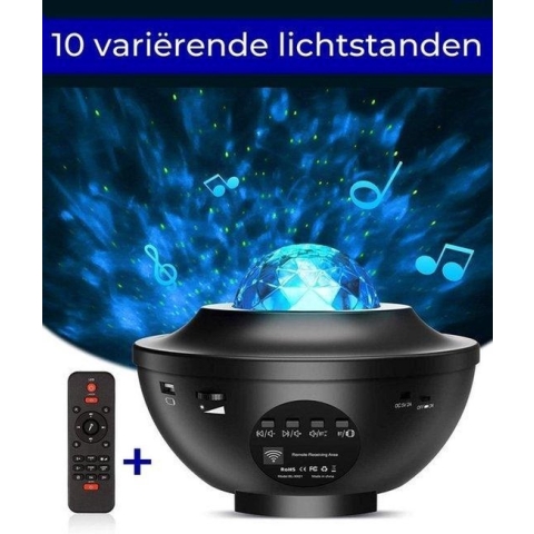 Hozard Sterren Projector - Bluetooth - Galaxy Projector - Sterrenhemelprojector met Muziek - USB kabel - LED en Laser Lamp - Afstandsbediening