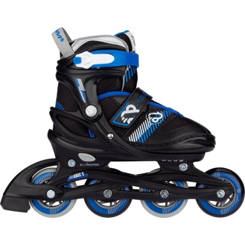 Nijdam Inline Skates Verstelbaar - Go Crossing - Zwart/Blauw - 29-32