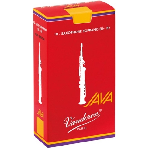 Vandoren Sopraan Saxofoon Java Red Rieten - 10 Stuks Verpakking - Dikte 3.0