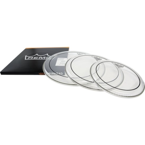 Remo velSet Pinstripe, clear, Fusion: 10",12",14" - Drumvellen set