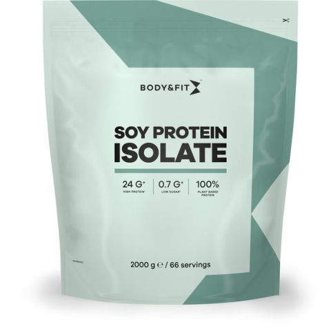 Body & Fit Soy Protein Isolate - Vegan Proteine Poeder - Biologisch Soja Eiwit Isolaat - 2000 gram (66 Shakes) - Banaan
